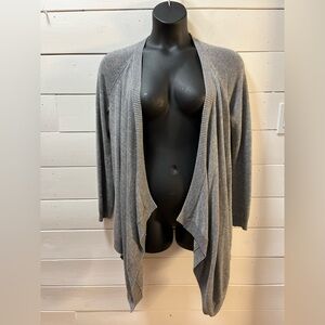 BCBGMAXAZRIA Grey Open Front Draped Cardigan – Size M/L